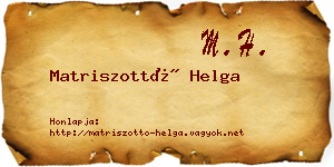 Matriszottó Helga névjegykártya